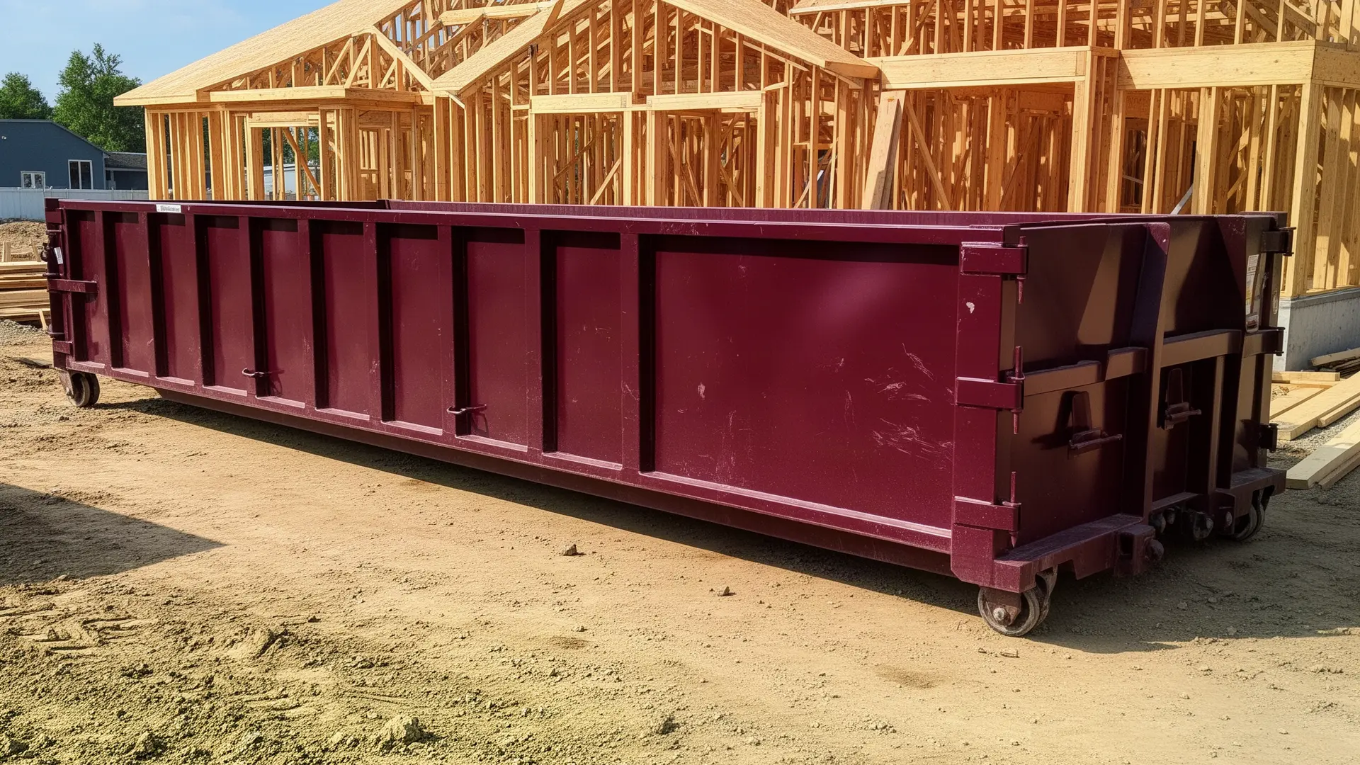 Roll-off dumpster from Big Vic's Dumpster Rental in Oklahoma City, OK